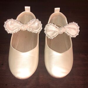 Walofou Flower Girls’ Princess Champagne Flat Shoes